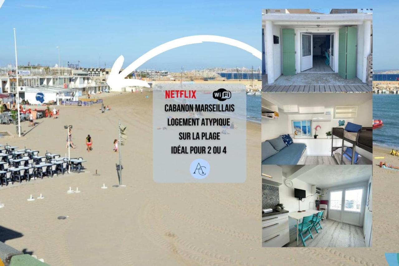 Appartement Le Vrai Cabanon de la Plage Clim-Wifi-Netflix à Marseille Extérieur photo